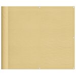 vidaXL Écran de balcon sable 90x500 cm 100  polyester oxford