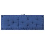 vidaXL Coussin de plancher de palette Coton 120x40x7 cm Bleu clair