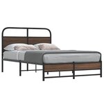 vidaXL Cadre de lit sans matelas 120x200 cm chêne marron