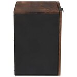 vidaXL Meuble sous lavabo avec porte Marron et Noir 38 x 33.5 x 48 cm