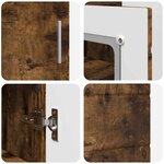 vidaXL Buffet Chêne fumé 55.5 x 29 x 100 cm Bois d'ingénierie