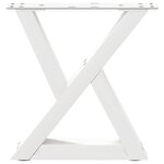 vidaXL Pieds de table basse 2 pièces Blanc 40 x (30-31 3) cm Acier