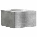vidaXL Cabinet de chevet mural 2 Pièces Gris béton 33 x 34 5 x 20 cm
