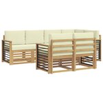 vidaXL Ensemble de canapés d'extérieur 7 pc Polyester