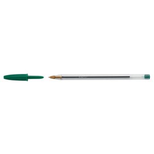 Stylo bille CRISTAL Rechargeable Pointe Moyenne Vert x 50 BIC