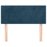 vidaXL Tête de lit Bleu foncé 80x5x78/88 cm Velours