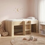 vidaXL Cadre de Lit Élevé pour Enfants 2 Pièces Sonoma Bois d'ingénierie