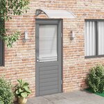 vidaXL Auvent de porte Gris et transparent 80x75 cm Polycarbonate