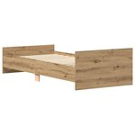 vidaXL Cadre de lit sans matelas chêne artisanal 100x200 cm