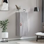 vidaXL Armoire murale sonoma gris 34 5x34x90 cm