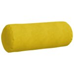 vidaXL Coussins d'accent 2 Pièces Jaune Ø 25 x 70 cm