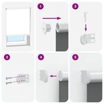 vidaXL Store enrouleur occultant blanc cassé 150x210 cm largeur tissu