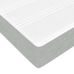 vidaXL Lit à ressorts avec matelas Gris clair 160 x 220 cm tissu