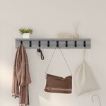 vidaXL Porte-manteau mural Sonoma gris 80 x 10.5 x 10.5 cm