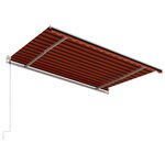 vidaXL Auvent rétractable automatique 450x300 cm Orange et marron