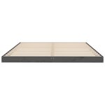vidaXL Cadre de lit sans matelas gris 150x200 cm bois de pin massif