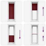 vidaXL Store plissé rouge bordeaux 50x150 cm largeur du tissu 49 4 cm