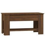 vidaXL Table basse Chêne marron 101x49x52 cm Bois d'ingénierie