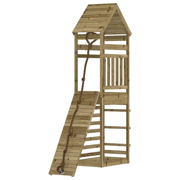 vidaXL Maisonnette de jeu avec mur d'escalade bois de pin imprégné