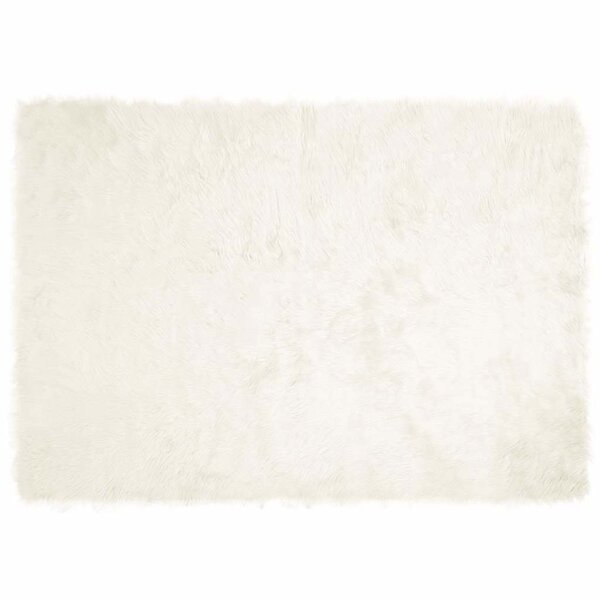 vidaXL Tapis en Peau de Mouton Synthétique Blanc 140 x 200 cm