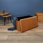 Banc coffre pliable en velours rétro