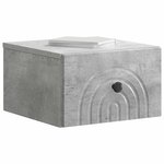 vidaXL Cabinet de chevet mural 2 Pièces Gris béton 33 x 34 5 x 20 cm