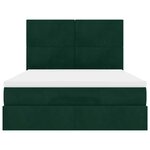 vidaXL Cadre de lit ottoman avec matelas vert foncé 140x190 cm velours