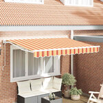 vidaXL Auvent Rétractable Rayure Multicolore 300x200 cm tissu