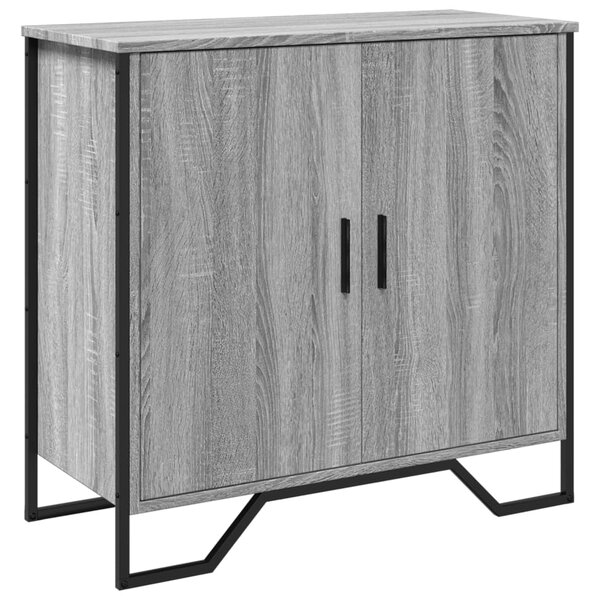 vidaXL Buffet sonoma gris 78x35 5x74 5 cm Bois d'ingénierie