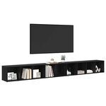 vidaXL Ensemble meuble TV 3 Pièces Chêne noir 37 x 35 x 107 5 cm