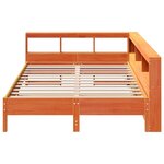 vidaXL Lit bibliothèque sans matelas cire marron 140x190 cm pin massif