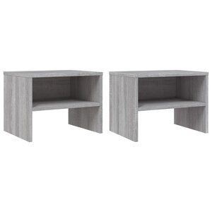 vidaXL Tables de chevet 2 Pièces Sonoma gris 40x30x30cm Bois d'ingénierie