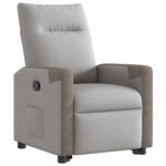 vidaXL Fauteuil inclinable gris nuage tissu
