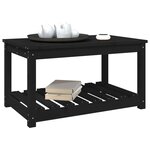 vidaXL Table de jardin noir 82 5x50 5x45 cm bois massif de pin