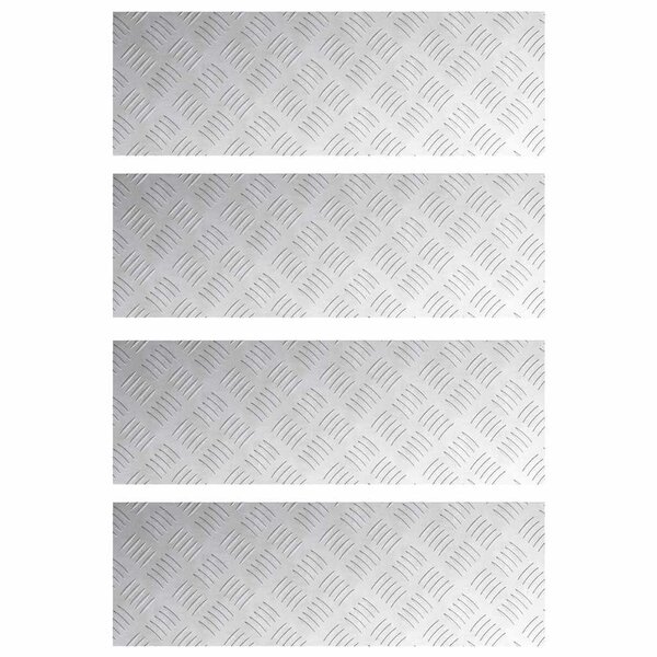 vidaXL Plaques de Vérin en Aluminium 4 Pièces Antidérapantes 75x25 cm