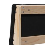 vidaXL Tête de lit capitonnée Noir 140 cm Pin massif