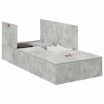 vidaXL Cadre de lit avec rangement Gris béton 70 x 190 cm