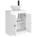 vidaXL Meuble de salle de bain avec évier Blanc 54 x 35 x 83 cm
