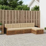 vidaXL Ensemble de canapés d'extérieur 5 Pièces Naturel et Beige