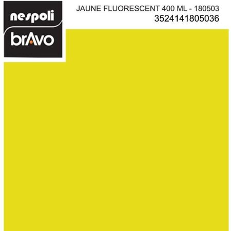 Aérosol peinture professionnelle fluorescentrescent jaune 400 ml  nespoli