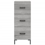 vidaXL Buffet haut Sonoma gris 34 5x34x180 cm Bois d'ingénierie