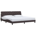 vidaXL Cadre de lit sans matelas marron foncé 200x200 cm tissu