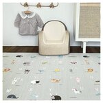 Tapis de jeu réversible Gris Crépuscule