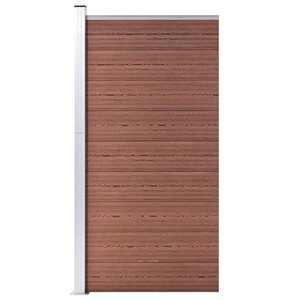 vidaXL Panneau de clôture WPC 95x186 cm Marron