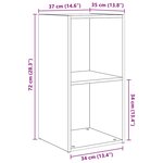 vidaXL Ensemble meuble TV 4 Pièces Chêne noir 37 x 35 x 72 cm