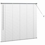 vidaXL Store de Fenêtre avec des rideaux Manuel Gris foncé Aluminium