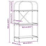 vidaXL Étagère Chêne sonoma 60 x 30 x 109 cm Bois d'ingénierie