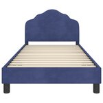 vidaXL Cadre de lit pour enfants avec tête de lit Bleu police