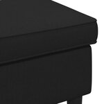 vidaXL Pouf Noir 55 x 35 x 41 cm Tissu