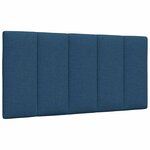 vidaXL Lit avec matelas bleu 100x200 cm tissu